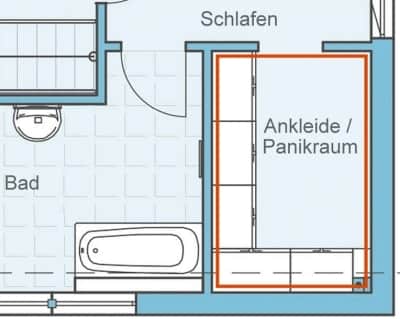 begehbarer Kleiderschrank als Panikraum